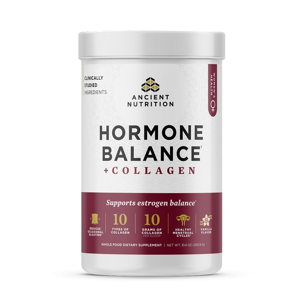 Ancient Nutrition Hormone Balance + Hydrolyzed Collagen Peptides Powder