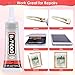 5 PCS 15 ML B7000 Super Glue, Transparent B-7000 Glue Rhinestone Gems Glue Flexible Adhesive for Crafts Jewelry Making Fabric Phone Repair Nail Art Glass Shoes Charms