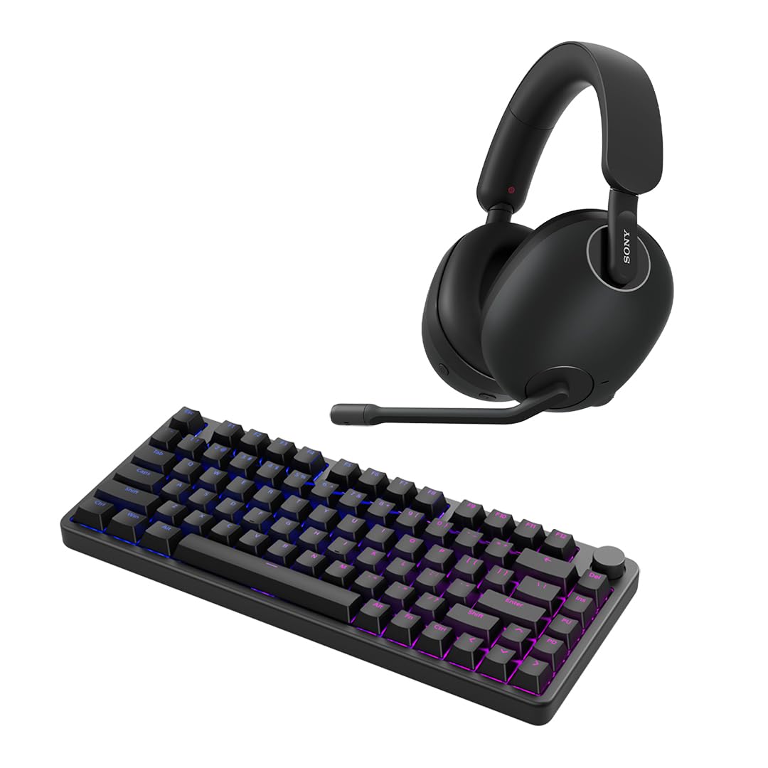 Sony INZONE H9 Wireless Noise Canceling Gaming Headset (Black) + Gaming Keyboard