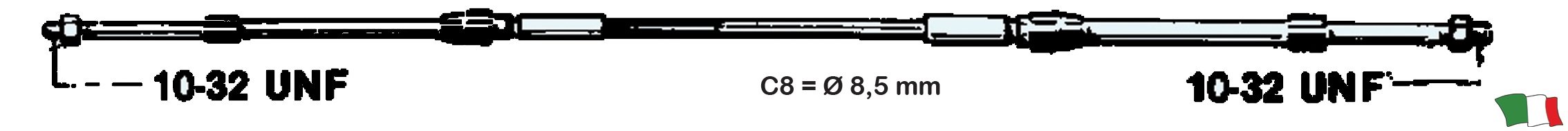 MONOCAVO C8 DA 10 FT ACCESSORI SISTEMA DI GUIDA BARCA NAUTICA