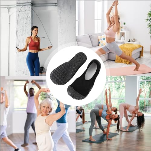 Zapatillas de cinta de correr, antideslizantes, ligeras, para yoga y fitness en interiores, Negro , 41 EU - imagen 5