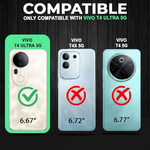Image of Armor Bumper Back Cover Case for Vivo T4 Ultra 5G Rotating Camera Cover, Ring Holder & Kickstand | Heavy Duty & 360 Degree Protection Vivo T4 Ultra 5G Back Cover (Black)