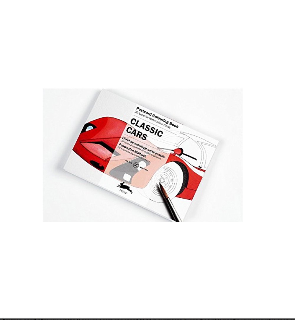 Classic Cars: Postcard Colouring Book; 20 Superior Watercolour Cards
