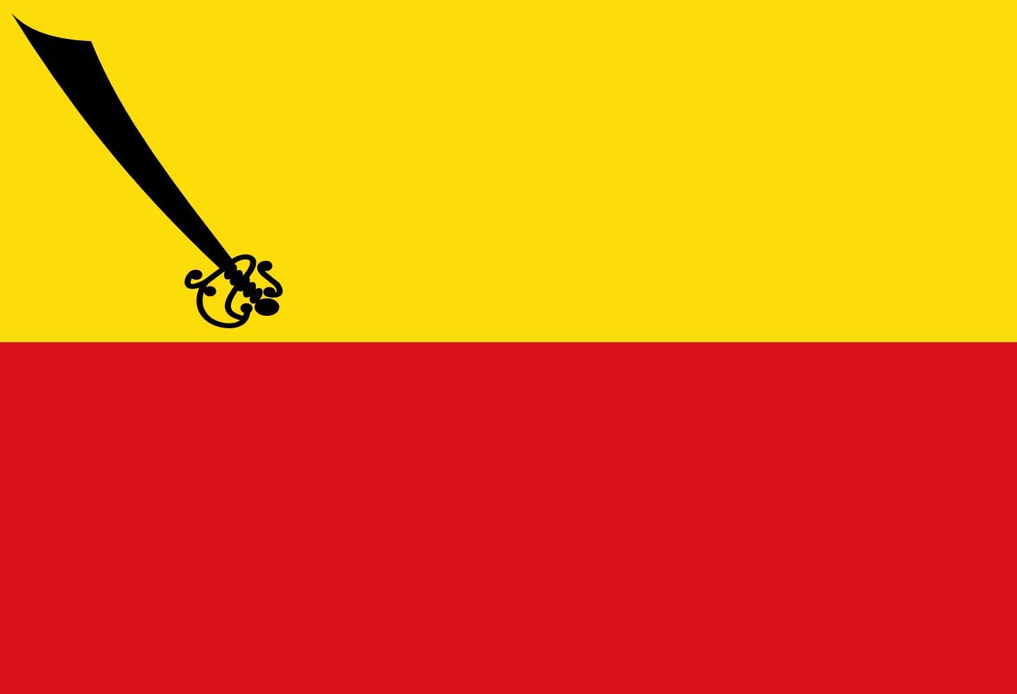 Drapeau Clinge de grande taille de l'ancienne municipalité de Zélande