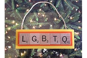 LGBTQ Christmas Ornament - Gay Pride Real Letter Tiles
