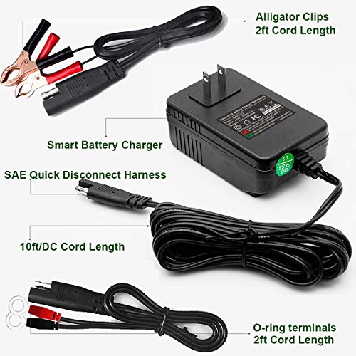 Mroinge MBC022 12V 2A Lead Acid & Lithium(Lifepo4) Automatic Trickle Battery Charger Smart Battery Maintainer thumb #3