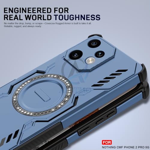 Image of AESTMO Back Case Cover for Nothing CMF Phone 2 Pro 5G | Magnetic Case with Built-in Metal Ring | Compatible with MagSafe Accessories | Shockproof Hybrid (PC + TPU