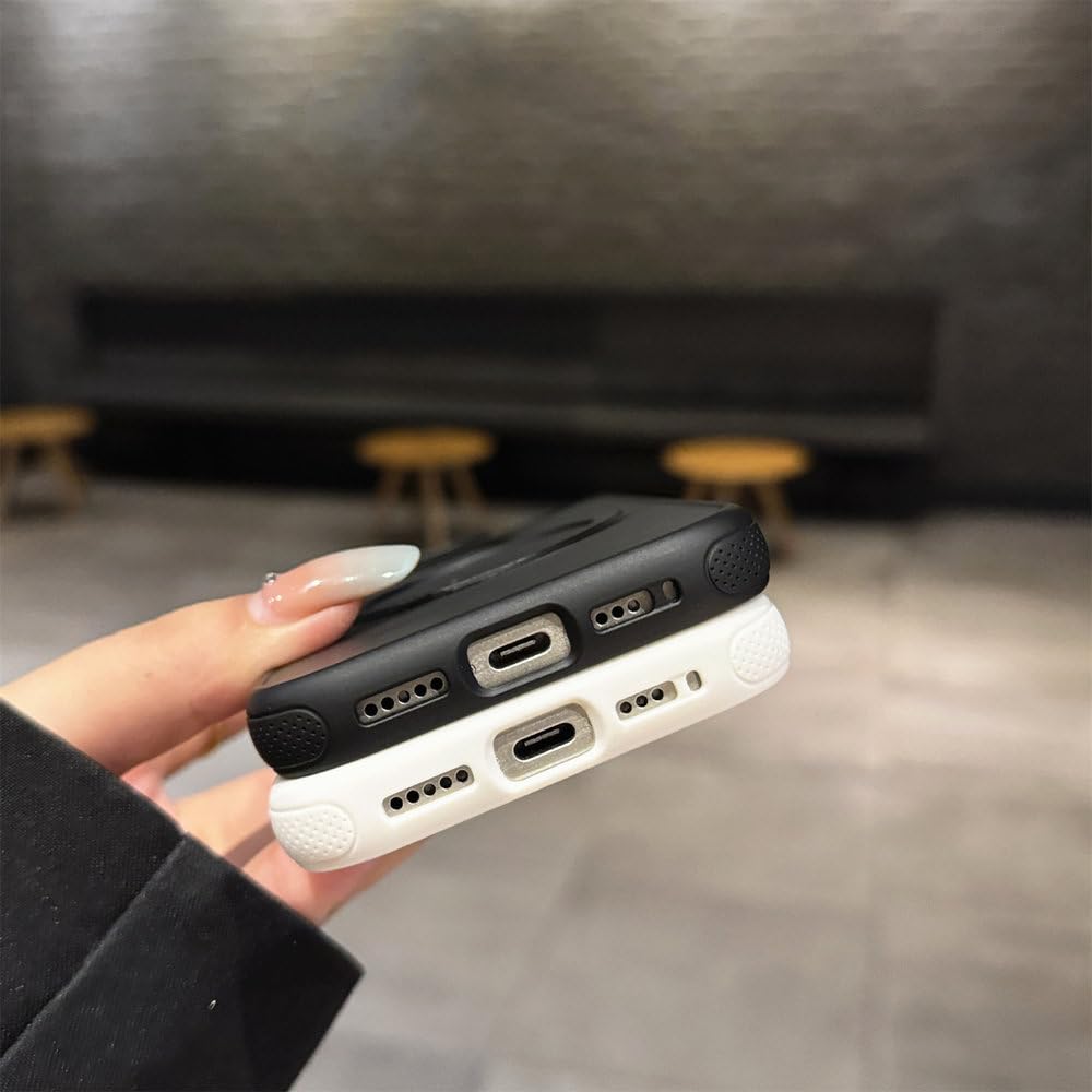 Magnetische Handyhülle mit 360°-Drehringständer für iPhone 13, 14, 15, 16, 17 Pro Max und 16 Plus, matt, kabelloses Laden, stoßfest, matt schwarz, für iPhone 14 Pro