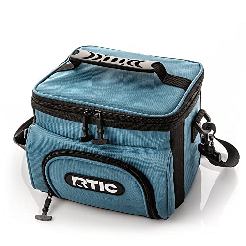 RTIC Day Cooler Bag 6 Can, Soft Sided Portable Insulated Cooling Bags for Lunch, Beach, Drink, Beverage, Travel, Camping, Picnic, for Men and Women, Light Blue