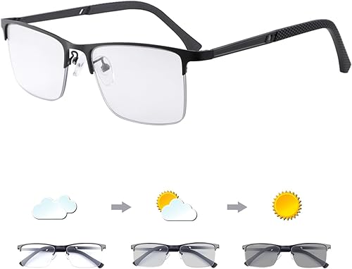 Miniatura 3 de Photochromic Progressive Multifocus Reading Glasses for Men Women, Blue Light Glasses for Reading