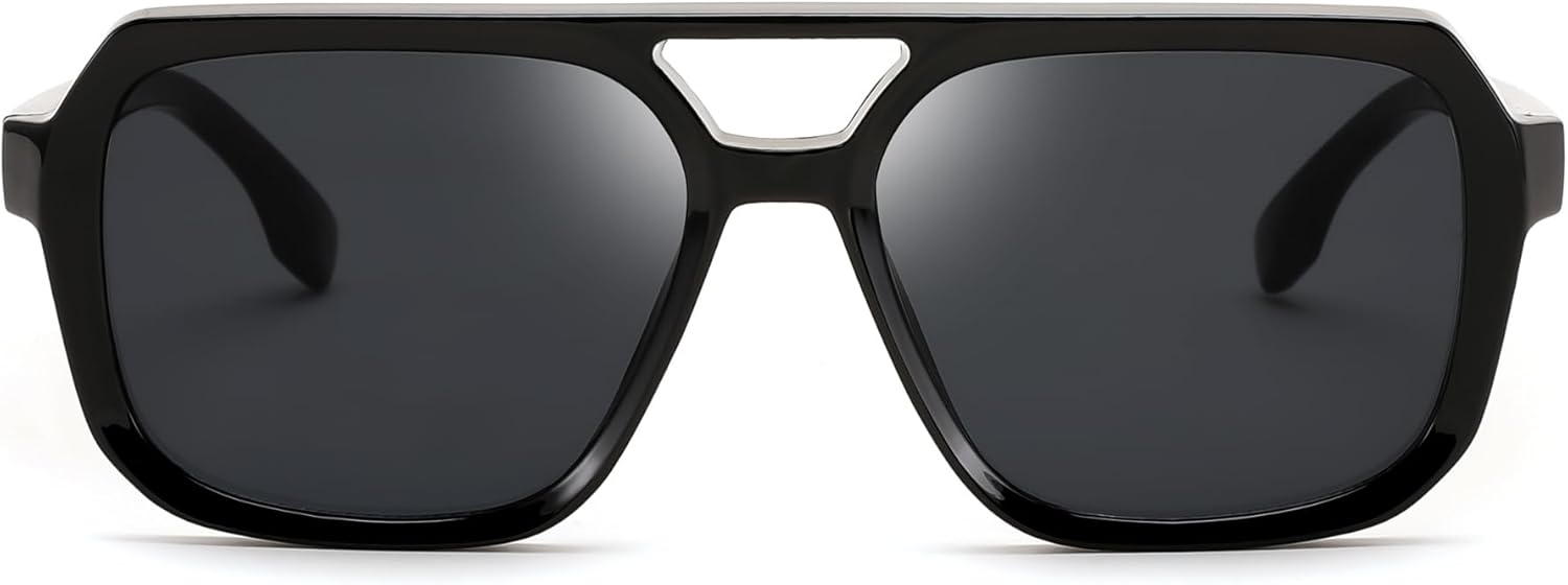 FEISEDY Retro 70s Aviator Sunglasses for Women Men, Oversized Vintage Square Shades, UV400 Sun Glasses B0267 - Image 3