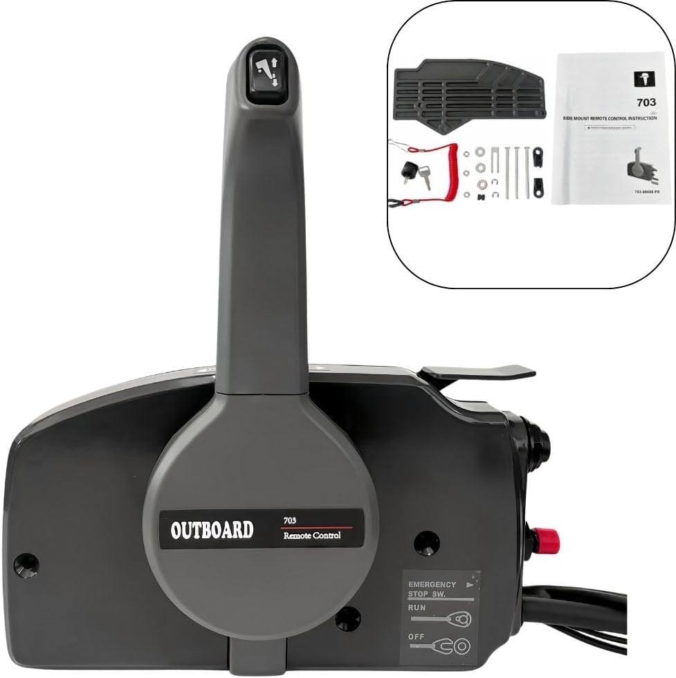 Boat Throttle Control 703-48207-17 703-48230-14 703-48203-15 Outboard Remote Control Box Assy 10 Pins Fit for Yamaha Outboards Side Mount Push to Open