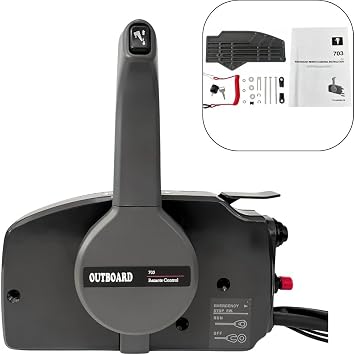Boat Throttle Control 703-48207-17 703-48230-14 703-48203-15 Outboard Remote Control Box Assy 10 Pins Fit for Yamaha Outboards Side Mount Push to Open