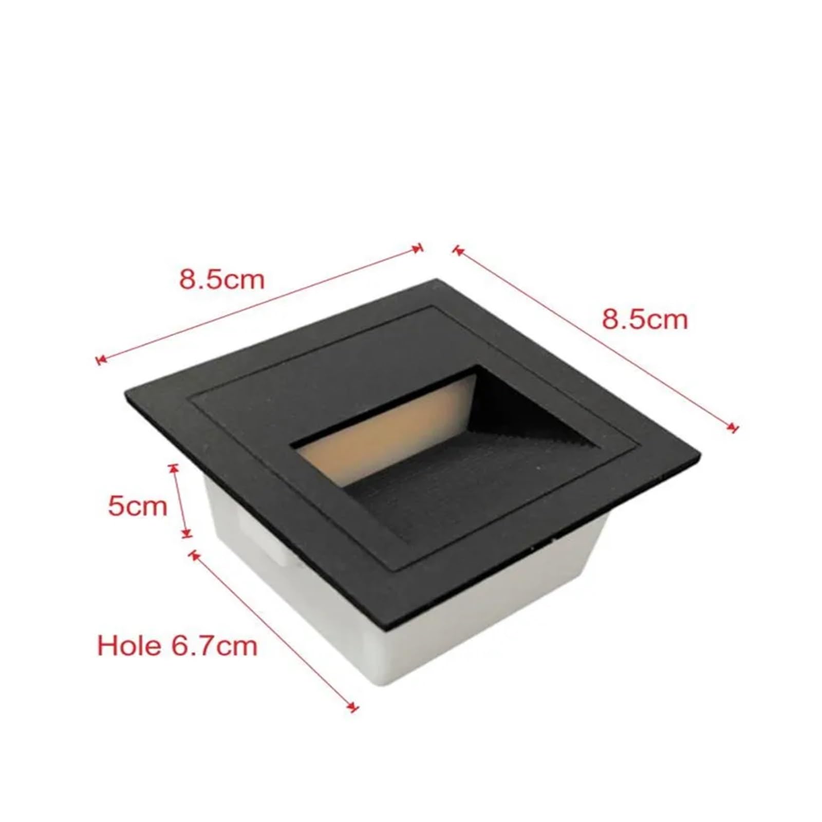 Wpuszczana lampa ścienna z czujnikiem ruchu inteligentna lampka nocna LED krok do schodów drabina schodowa przedpokój sypialnia aluminium 110 V 220 V(Black Body,WARM WHITE 3000K_5W WITH SENSOR)