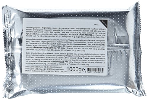 Massa Ticino Rollfondant Bride White, das Original von Carma aus der Schweiz, weiß 1kg - Image 3