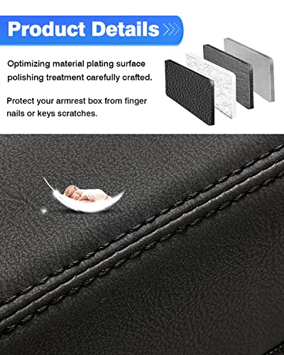 Image of Autorder Center Console Cover for 2018-2024 Chevrolet Traverse Accessories Armrest Cover Anti-Scratch Middle Console Pad Leather Armrest Protector