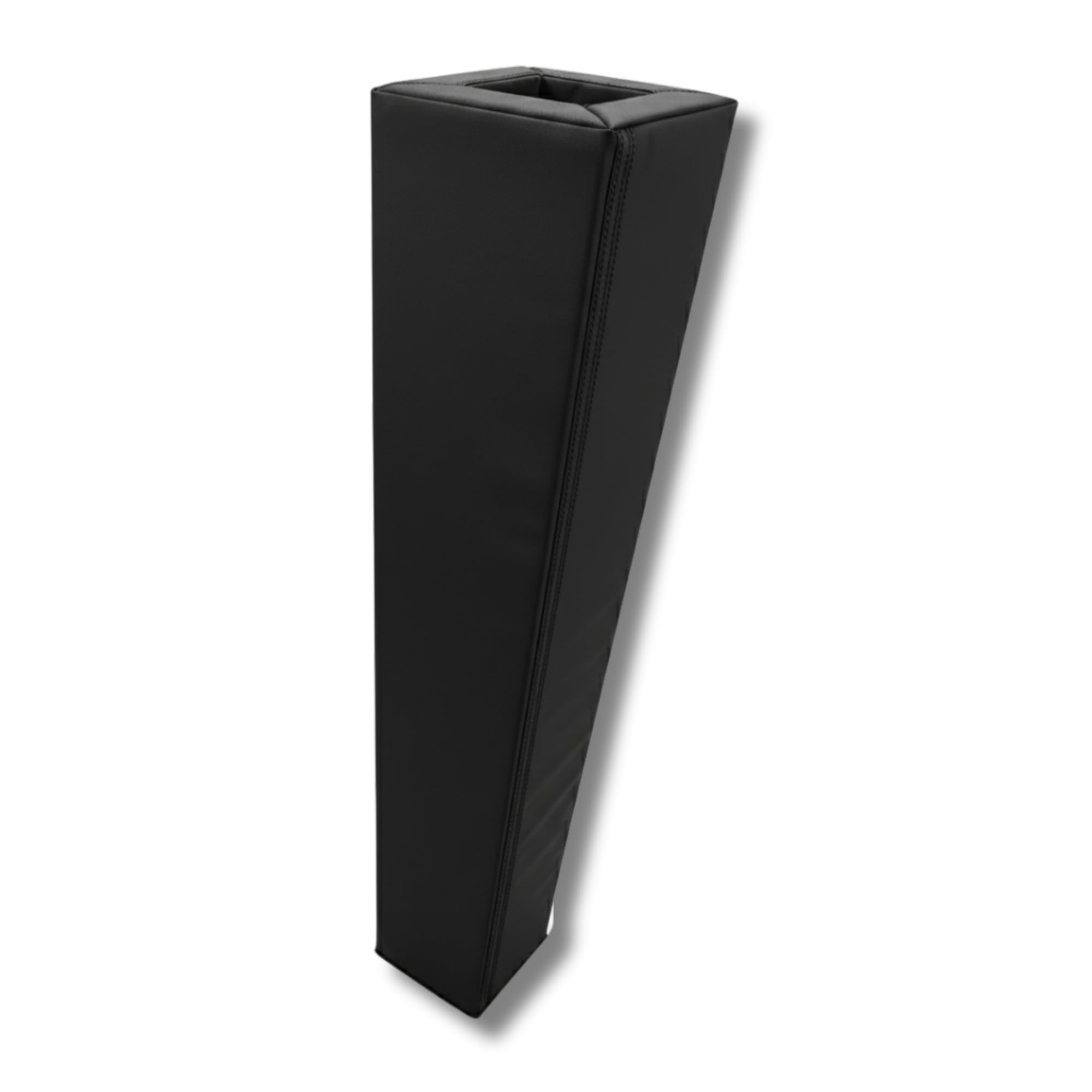 Safety Pads - Black Square Foam Pole Pad - 15x100cm - Football, Rugby & Basketball - Impact Protection - Garage, Car Park & Playground