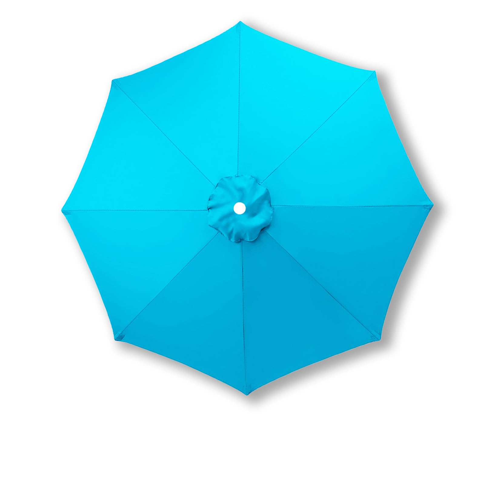 UemumPem 3.5m/3.0m/2.8m/2.7m/2.5m/2.3m/2.0m Replacement Parasol Canopy, 6/8 Ribs for Garden Umbrella Replacement Fabric, UPF 50+ Parasol Replacement Canopy for Market/Beach (Blue,3.5m / 6 Ribs)