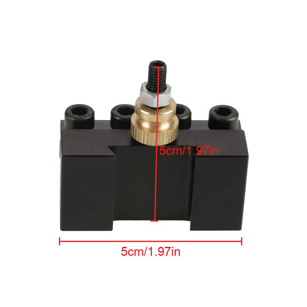 Akozon Postes de herramientas 4 piezas Mini torno Kit de soporte de herramienta de cambio rápido soporte de herramienta giratorio de hoja de perforación soporte de cambio rápido