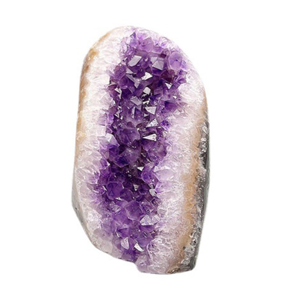 QWZTAEOZA Uruguayan Amethyst Geode Home Office Decoration Town Jewelry Demagnetizing Cluster Ornaments,200~300g