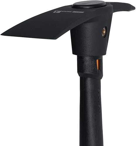 Miniatura 3 de Fiskars 751220-1001 Pro IsoCore PickMattock, 1.5 libras, naranjanegro y 384490-1002 juego de herramientas para raspar jardín con pala, rastrillo de