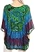 Sakkas 17031 - Sunia Tie Dye Caftan Sleeve Blouse | Cover Up - Royal Blue - OS