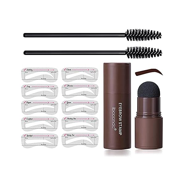 Eyebrow-Stamp-One-Step-Eyebrow-Stamp-Shaping-Kit-Professional-Eyebrow-Stamp-Stencil-Kit-Long-Lasting-Eyebrow-Makeup-Eyebrow-Tools-Powder-Kit-for-Women-Dark-brown Eyebrow Stamp, One Step Eyebrow Stamp Shaping Kit, Professional Eyebrow Stamp Stencil Kit, Long Lasting Eyebrow Makeup Eyebrow Tools Powder Kit for Women… (Dark brown)