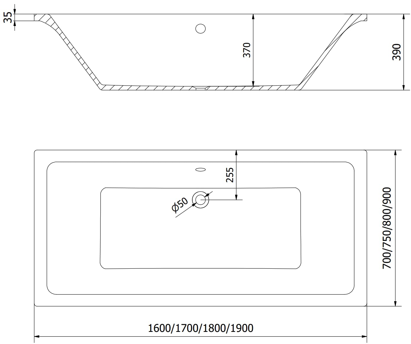 Mexen Cube Rechteckige Badewanne 170 x 80 cm mit Verkleidung und einflügeliger 100 cm Duschwand
