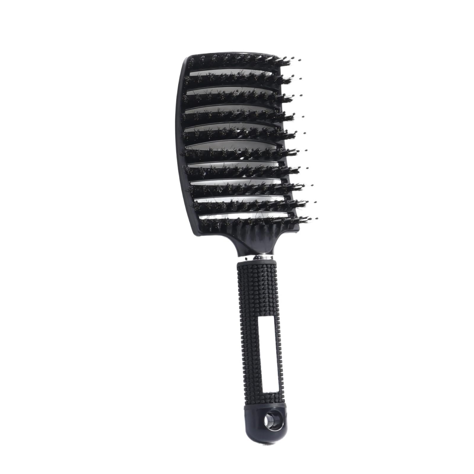Peine de pelo ahuecado, cepillo for el cuero cabelludo, accesorios peluquería for mujeres y hombres(ZhuZongMaoDWS-Black)