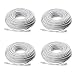 Lknewtrend (4) 100FT Feet CAT5 Cat5e Ethernet Patch Cable - RJ45 Computer Network Internet Wire PoE Switch Cord (4 Pack, 100 FT)