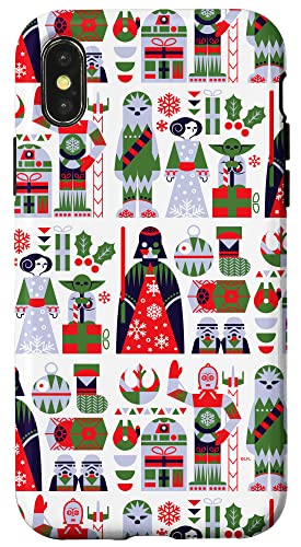 Coque iPhone X/XS Star Wars avec motif nordique de Noël pour fan de science-fiction