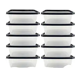 Kit 10 Potes Marmita Para Freezer Microondas Grande 1L