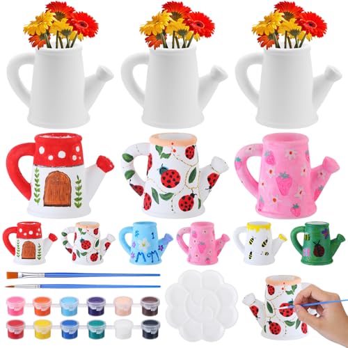 Remerry 6 Sets 4.3'' DIY Ceramic Succulent Pots for Painting