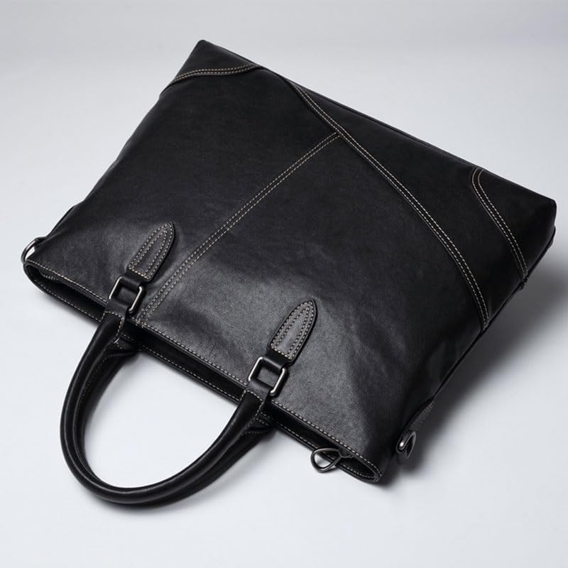 Business Commuting Office Meeting Hand-held Cowhide Single Shoulder Crossbody Document Bag image 5