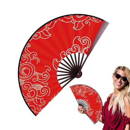 Acunny Ventilateur manuel pliable pour danser - Ventilateur manuel chinois pliable - Style rétro - Outils de refroidissement par temps chaud - Accessoire de performance