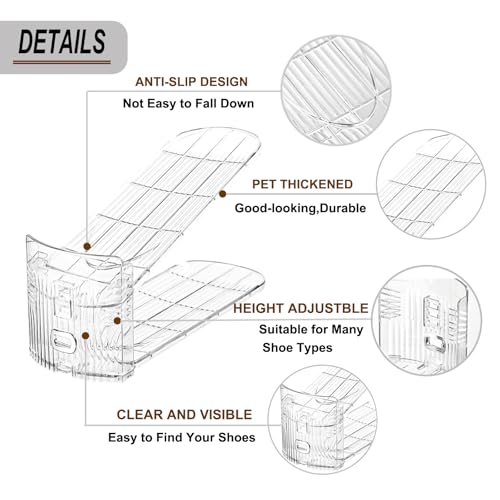 Copidrum Clear Shoe Organizers 20Pack Stacker Rack Closet Storage Saver by Copidrum - Image 3
