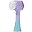 Beomeen Face Brush 2 in 1, Silicone Facial Cleansing Exfoliating Brush Soft Bristles Pore Deep Cleansing Manual Dual Face Wash Scrub Brush For Massaging, Makeup Skincare Removal, Gradient Purple