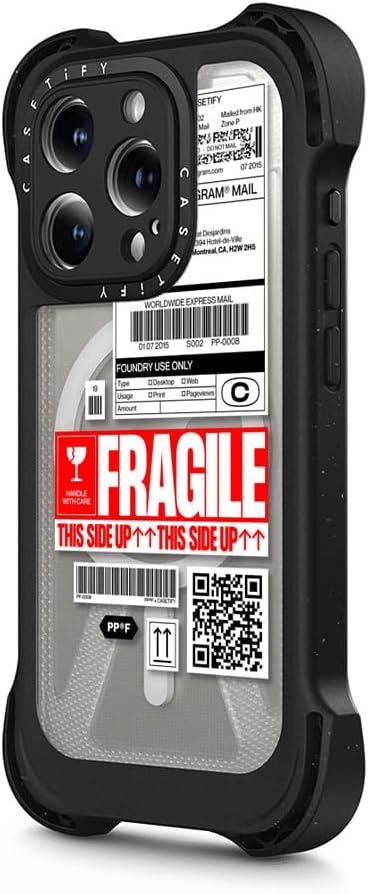 CASETiFY Ultra Bounce Case for iPhone 15 Pro [10x Military Grade Drop Tested / 32.8ft Drop Protection/Compatible with Magsafe] - PP-0008 - Clear Black - Image 5