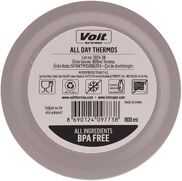 Voit All Day Termos 800 ml, Gri