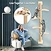 clinmday Cat Tree Tower, Floor to Ceiling Cat Tower, Wall-Mounted Cat Scratching Post, Wild Simulation Cat Wall Shelves, Suitable for Cats Climb, Scratch, Lookout and Play (76.77 Inches) 1 Set