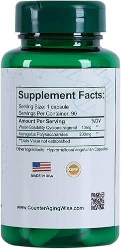 Miniatura 2 de CAW Totalmente disolución fácil de células | Soporte de telómero de rejuvenecimiento celular | Plus 300 cicloastragenol solubilidad en agua 90