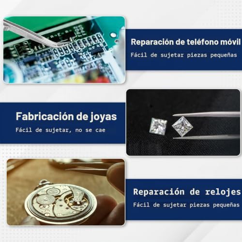 Miniatura 5 de Ouligay Alicates Perforantes Para Bolas, 3 Piezas Piercing Pinzas Para Bombillas, Herramienta De Recogida, Pinzas Para Perforar Pinzas De Garra Pinzas De Encaje Curvadas Para Piedra Diamantes Joyas