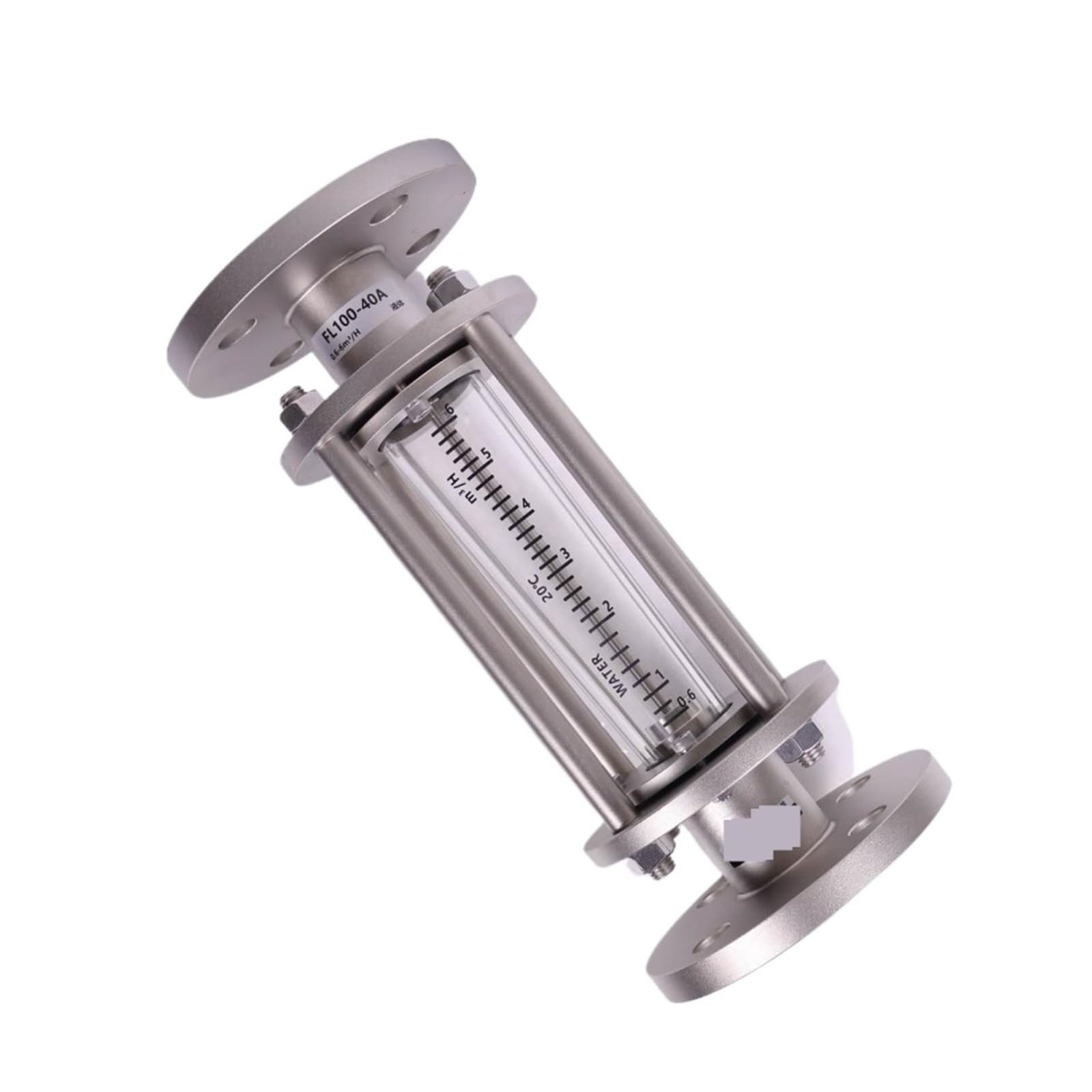 DN40 FL100 Stainless Steel Glass rotameter, Nitric Acid Corrosion Flow Meter for Liquid and Gas.