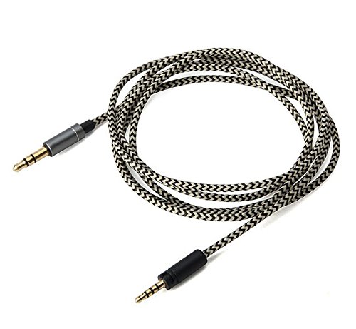 Yodonami 3.5mm�R�l�N�^ Momentum/Momentum ON-EAR �Ή��p �I�f�B�I�A�b�v�O���[�h�P�[�u�� �����w�b�h�z���P�[�u�� 6N OFC (�O���C)