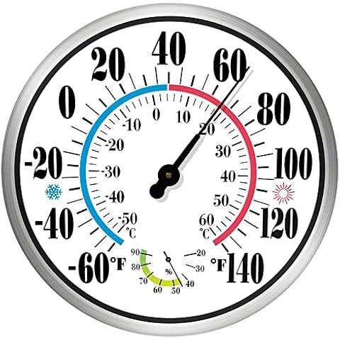 Wireless Indoor Outdoor Thermometer with Durable Stainless Steel Enclosure Cover