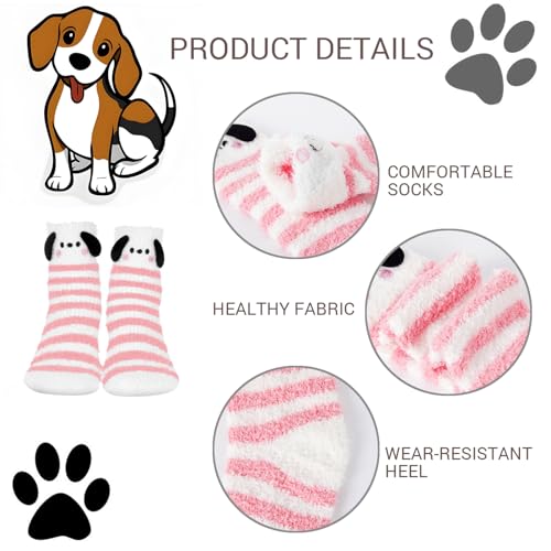 Image of Benefeet Sox Cute Fuzzy Socks for Women Girls - Fluffy Cozy Warm Winter Funny Animal Slipper Plush Sleeping Socks