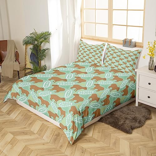 Homewish Capybara Duvet Cover Single, Tribal Geometric Bedding Set, Cartoon Abstract Triangle Arrows Comforter Cover - Image 2
