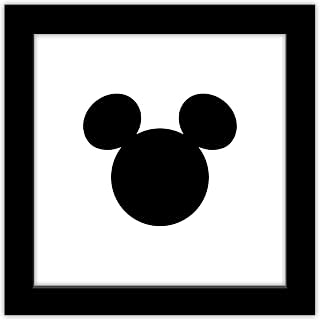 Trends International Gallery Pops Disney Mickey Mouse - Mouse Ears Black Wall Art Wall Poster, 12" x 12", Black Framed Version
