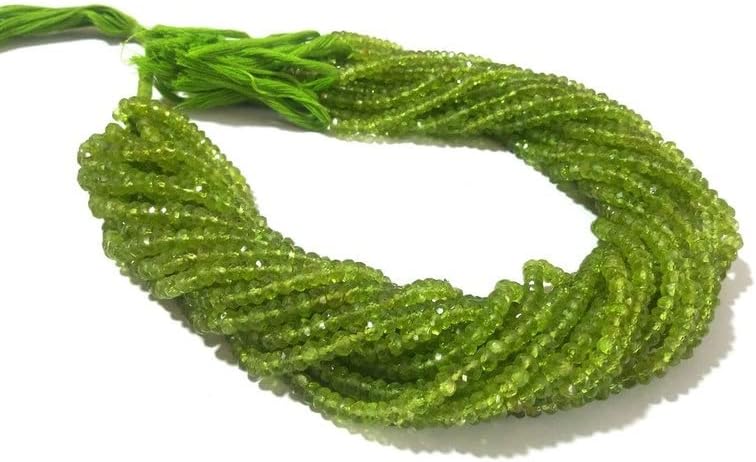 Natural Peridot Faceted Round Beads Peridot Round Beads Peridot Beads Peridot Faceted Bead Round Balls Natural Gemstone AAA Quality Jewelry Making 4 mm 13 Inch