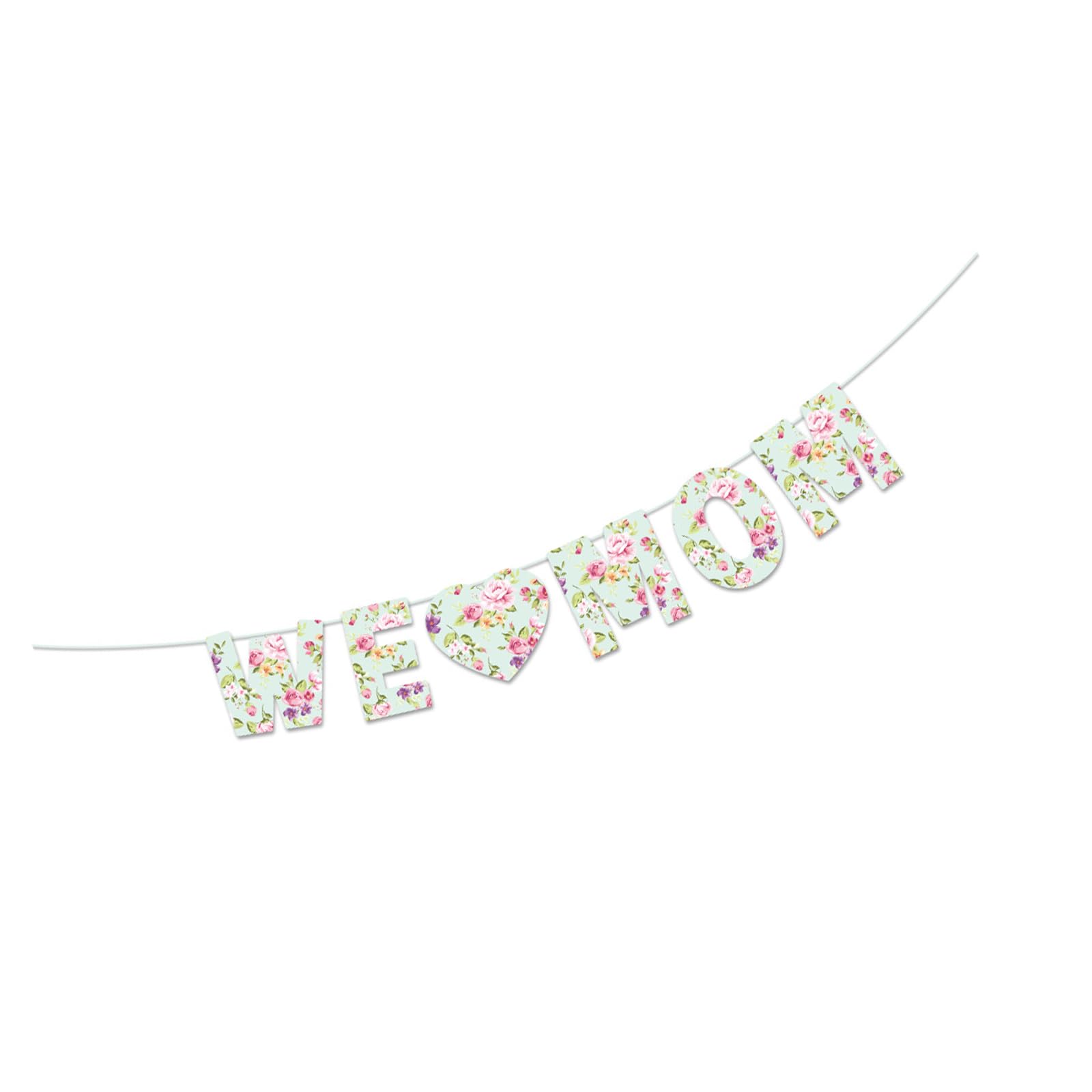 Jazuaiao Cheerful Mother ’ s Day Bunting Mothers Day Bunting to Celebrate Moms Home Party Decoration Cheerful Decoration